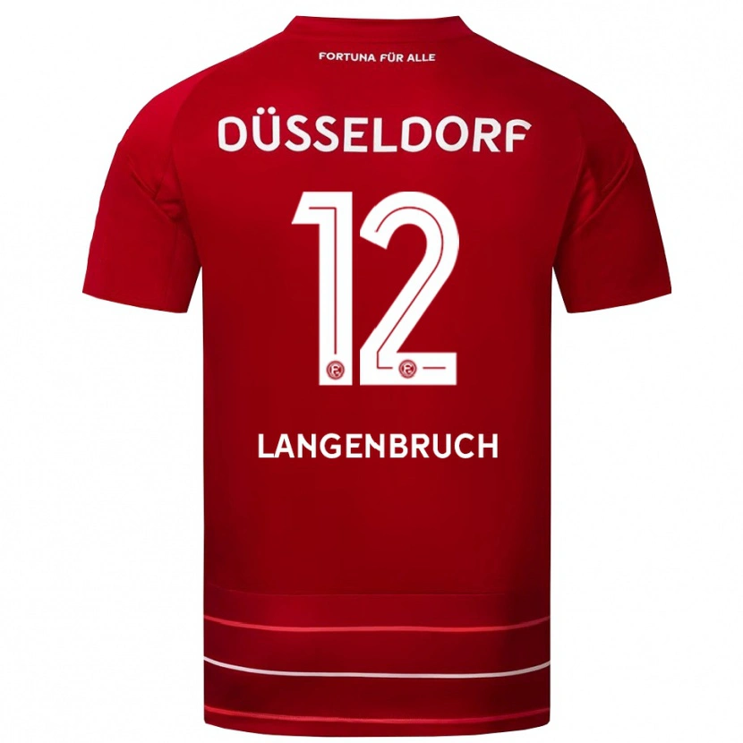 Danxen Damen Linus Langenbruch #12 Rot Weiß Heimtrikot Trikot 2025/26 T-Shirt Schweiz