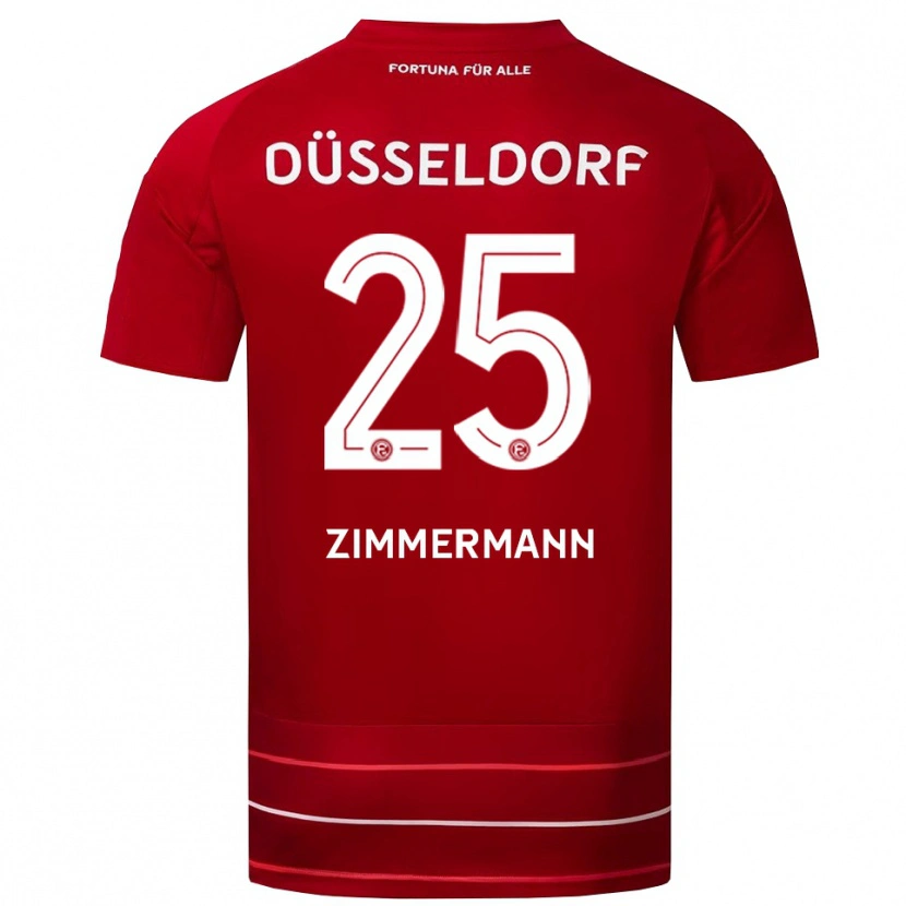 Danxen Damen Matthias Zimmermann #25 Rot Weiß Heimtrikot Trikot 2025/26 T-Shirt Schweiz