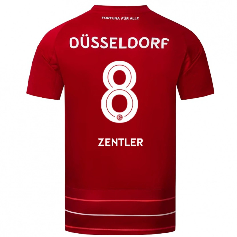 Danxen Damen Marius Zentler #8 Rot Weiß Heimtrikot Trikot 2025/26 T-Shirt Schweiz