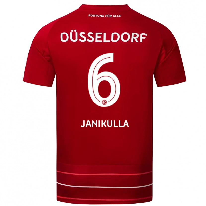 Danxen Damen Julius Janikulla #6 Rot Weiß Heimtrikot Trikot 2025/26 T-Shirt Schweiz