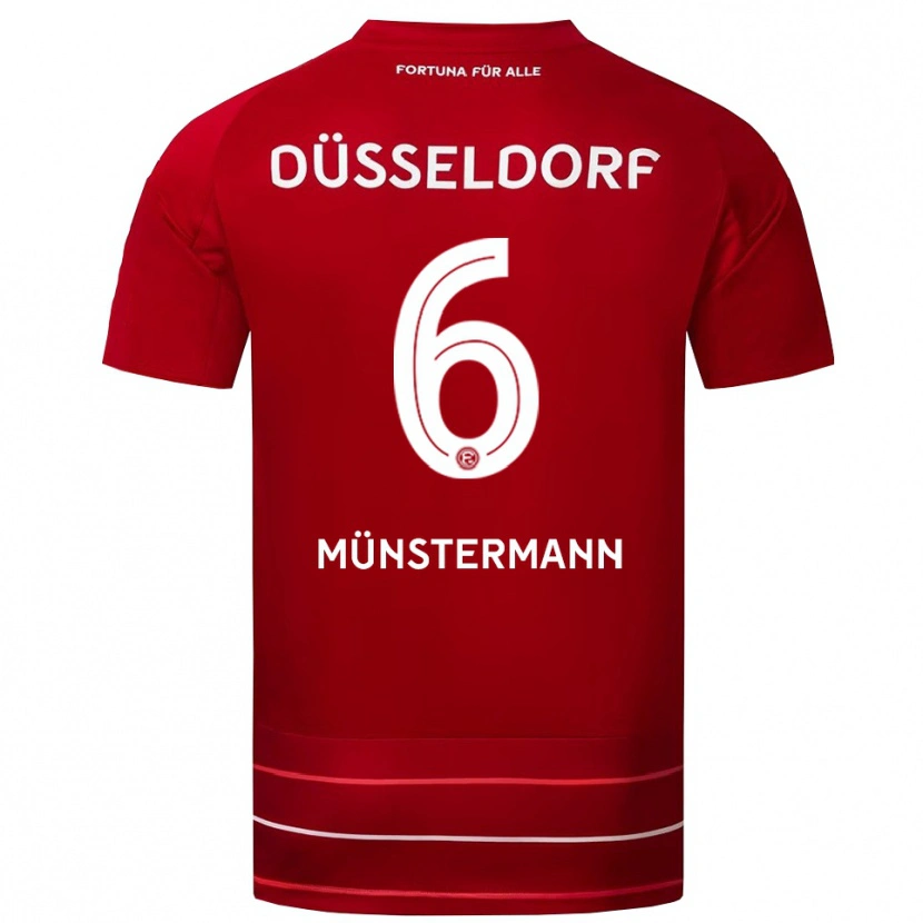 Danxen Damen Paul Münstermann #6 Rot Weiß Heimtrikot Trikot 2025/26 T-Shirt Schweiz