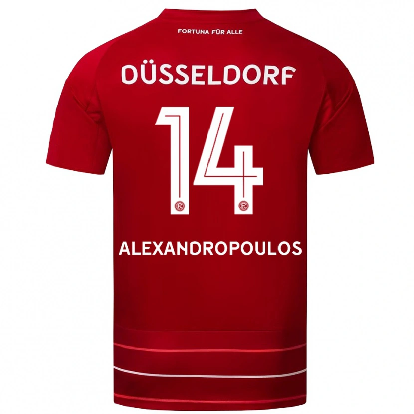 Danxen Damen Sotiris Alexandropoulos #14 Rot Weiß Heimtrikot Trikot 2025/26 T-Shirt Schweiz