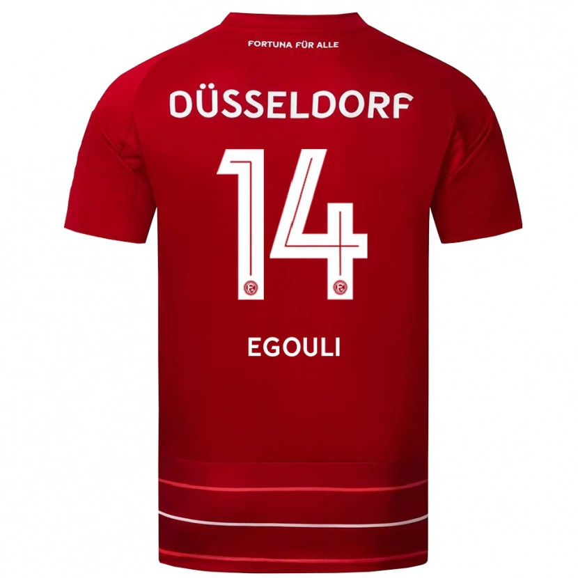 Danxen Damen Noah Egouli #14 Rot Weiß Heimtrikot Trikot 2025/26 T-Shirt Schweiz