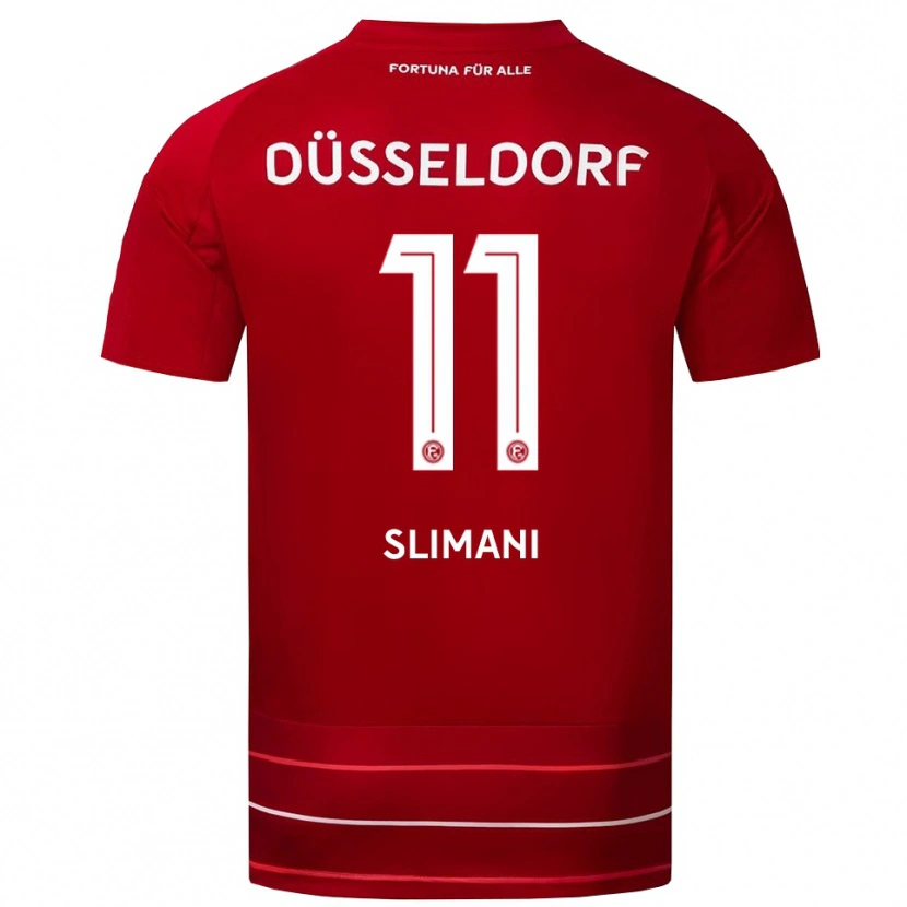Danxen Damen Anas Slimani #11 Rot Weiß Heimtrikot Trikot 2025/26 T-Shirt Schweiz
