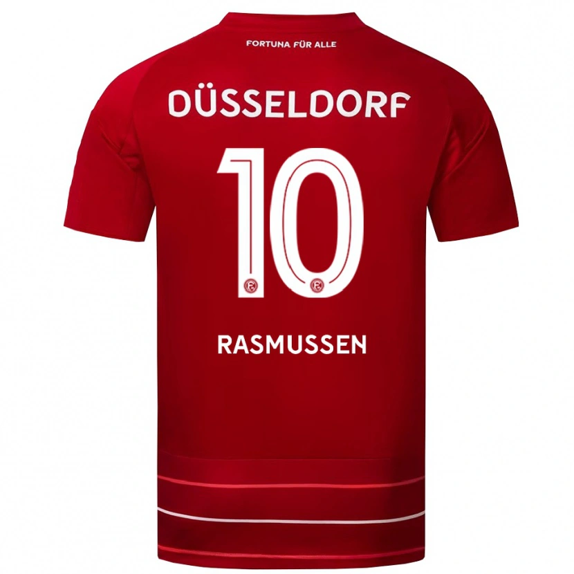 Danxen Damen Christian Rasmussen #10 Rot Weiß Heimtrikot Trikot 2025/26 T-Shirt Schweiz
