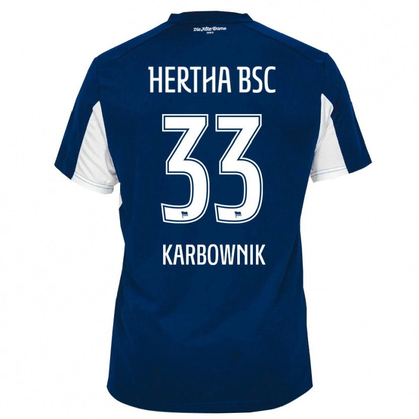 Danxen Damen Michal Karbownik #33 Weiß Blau Heimtrikot Trikot 2025/26 T-Shirt Schweiz