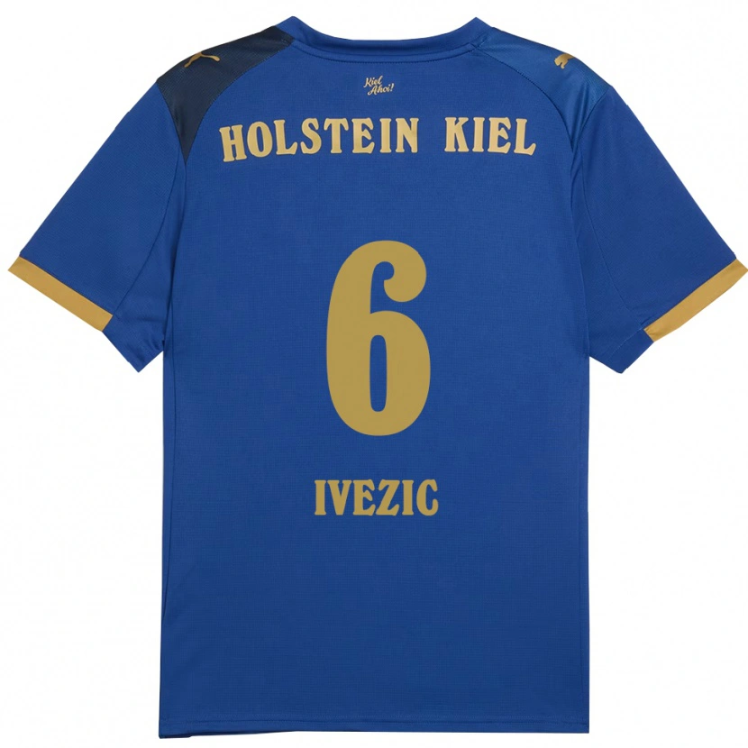 Danxen Damen Marko Ivezic #6 Blau Gold Heimtrikot Trikot 2025/26 T-Shirt Schweiz