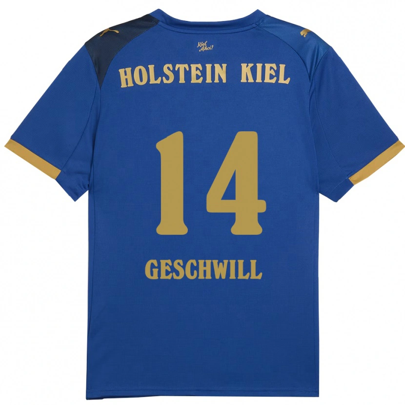 Danxen Damen Max Geschwill #14 Blau Gold Heimtrikot Trikot 2025/26 T-Shirt Schweiz