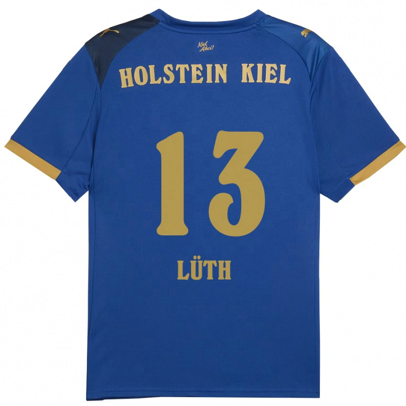 Danxen Damen Felix Lüth #13 Blau Gold Heimtrikot Trikot 2025/26 T-Shirt Schweiz