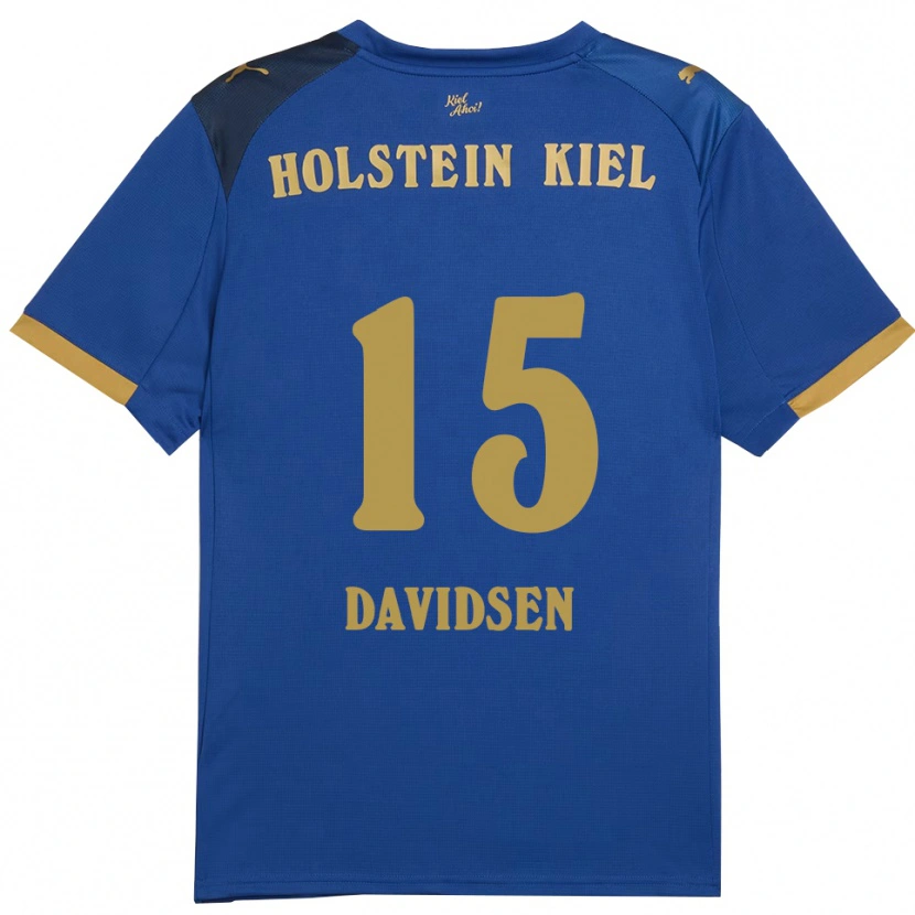 Danxen Damen Kasper Davidsen #15 Blau Gold Heimtrikot Trikot 2025/26 T-Shirt Schweiz