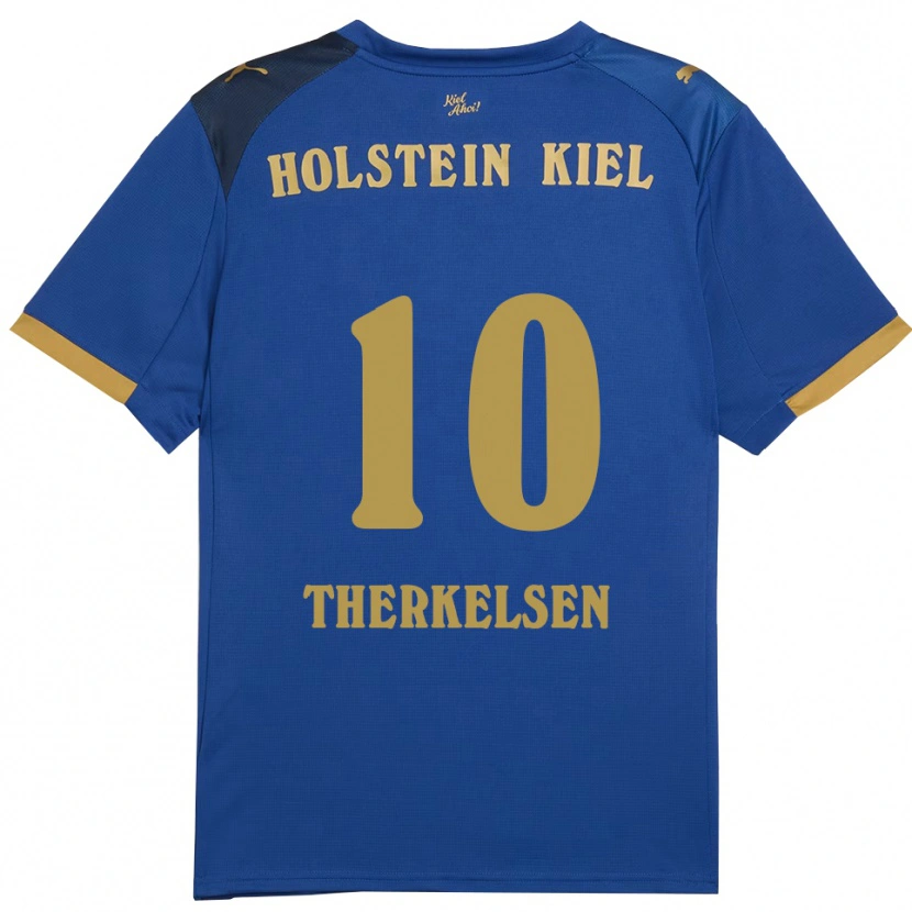 Danxen Damen Jonas Therkelsen #10 Blau Gold Heimtrikot Trikot 2025/26 T-Shirt Schweiz