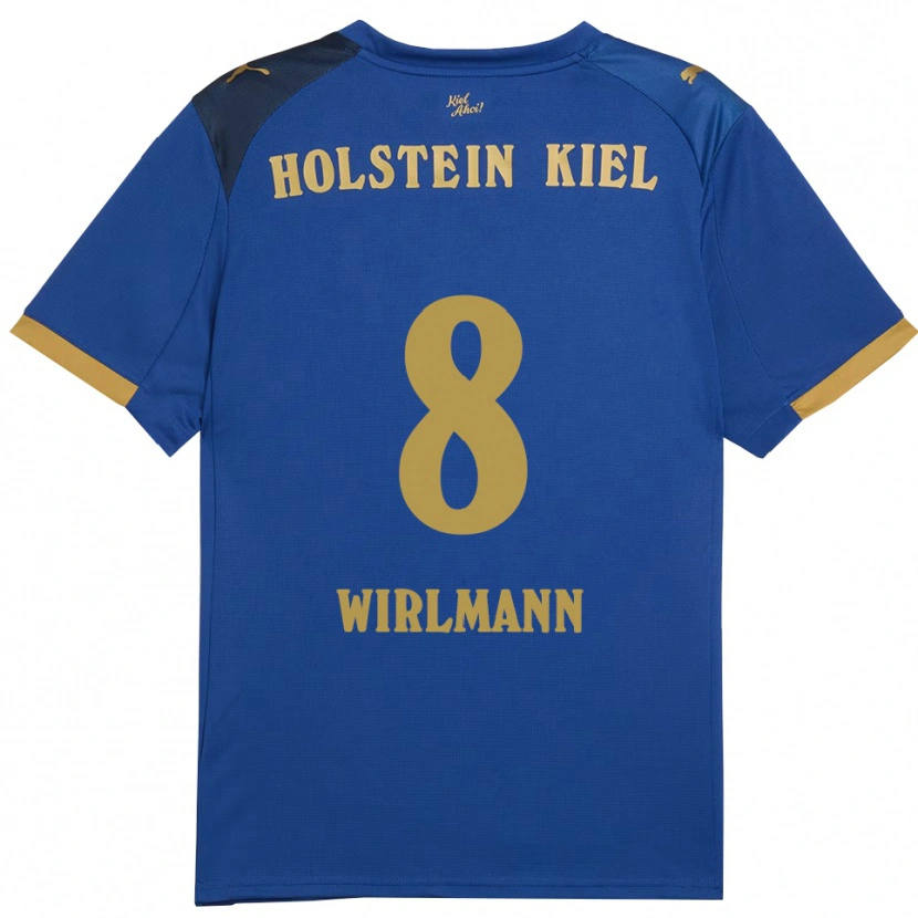 Danxen Damen Finn Wirlmann #8 Blau Gold Heimtrikot Trikot 2025/26 T-Shirt Schweiz