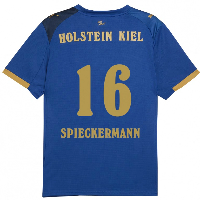 Danxen Damen Tim Spieckermann #16 Blau Gold Heimtrikot Trikot 2025/26 T-Shirt Schweiz