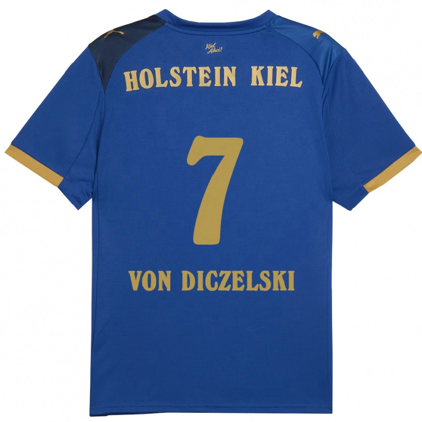 Danxen Damen Jannes Von Diczelski #7 Blau Gold Heimtrikot Trikot 2025/26 T-Shirt Schweiz