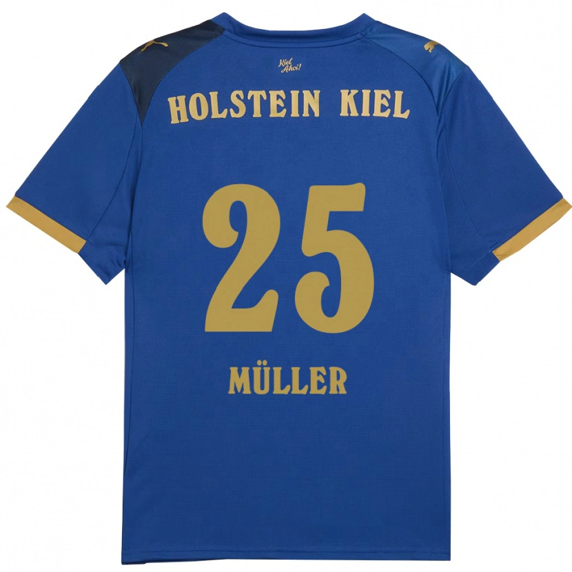 Danxen Damen Marcus Müller #25 Blau Gold Heimtrikot Trikot 2025/26 T-Shirt Schweiz