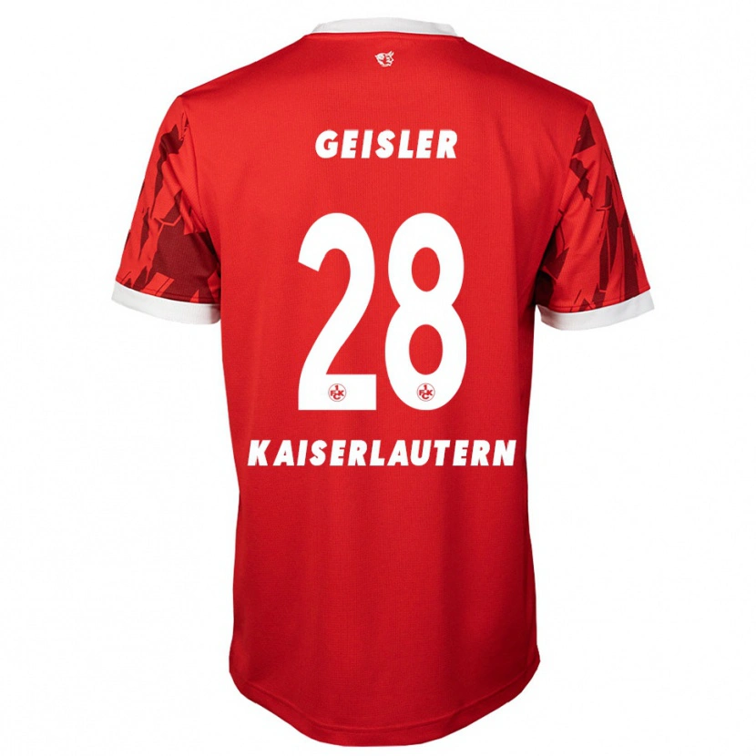 Danxen Damen Felix Geisler #28 Rot Weiß Heimtrikot Trikot 2025/26 T-Shirt Schweiz