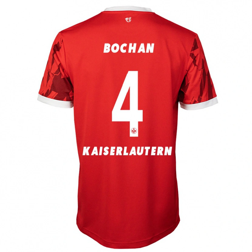 Danxen Damen Maksym Bochan #4 Rot Weiß Heimtrikot Trikot 2025/26 T-Shirt Schweiz