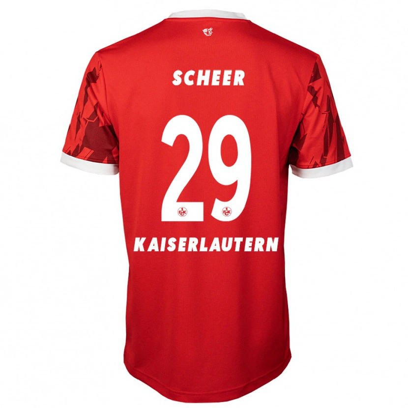Danxen Damen Kian Scheer #29 Rot Weiß Heimtrikot Trikot 2025/26 T-Shirt Schweiz