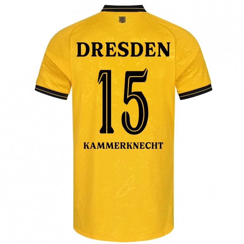 Danxen Damen Claudio Kammerknecht #15 Gelb Schwarz Heimtrikot Trikot 2025/26 T-Shirt Schweiz