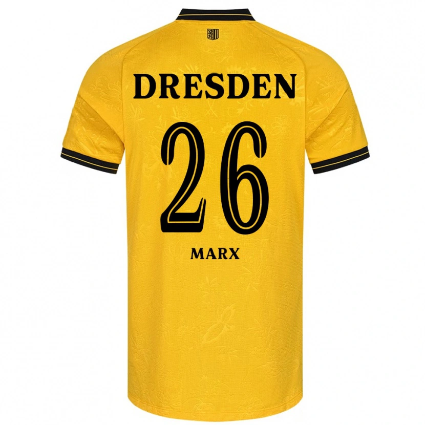 Danxen Damen Jan-Hendrik Marx #26 Gelb Schwarz Heimtrikot Trikot 2025/26 T-Shirt Schweiz