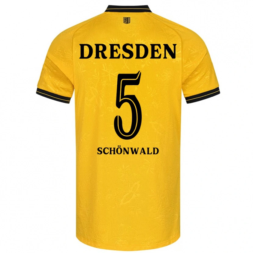 Danxen Damen Laurin Schönwald #5 Gelb Schwarz Heimtrikot Trikot 2025/26 T-Shirt Schweiz