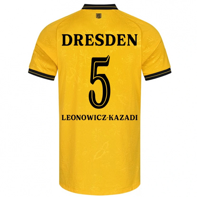 Danxen Damen Jonathan Leonowicz-Kazadi #5 Gelb Schwarz Heimtrikot Trikot 2025/26 T-Shirt Schweiz