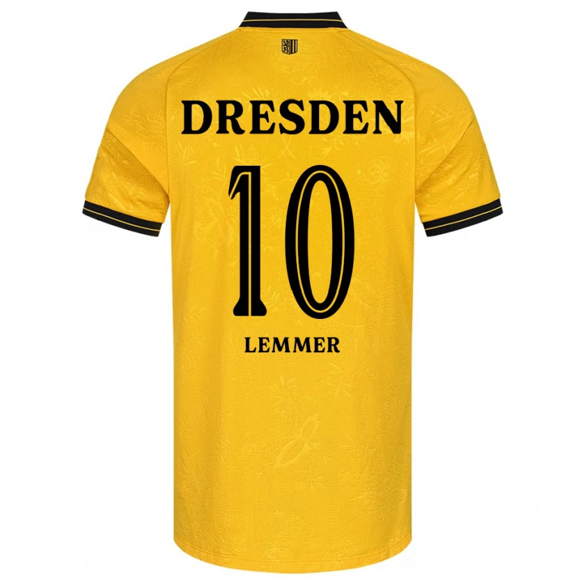 Danxen Damen Jakob Lemmer #10 Gelb Schwarz Heimtrikot Trikot 2025/26 T-Shirt Schweiz