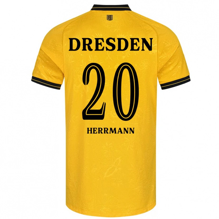 Danxen Damen Artur Herrmann #20 Gelb Schwarz Heimtrikot Trikot 2025/26 T-Shirt Schweiz