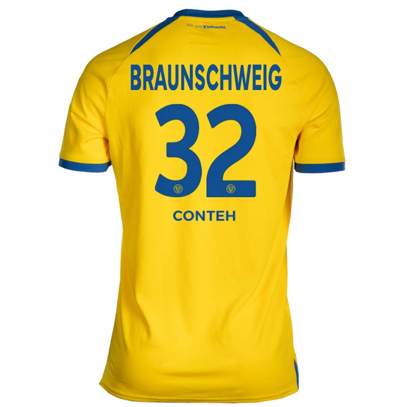 Danxen Damen Christian Conteh #32 Gelb Blau Heimtrikot Trikot 2025/26 T-Shirt Schweiz