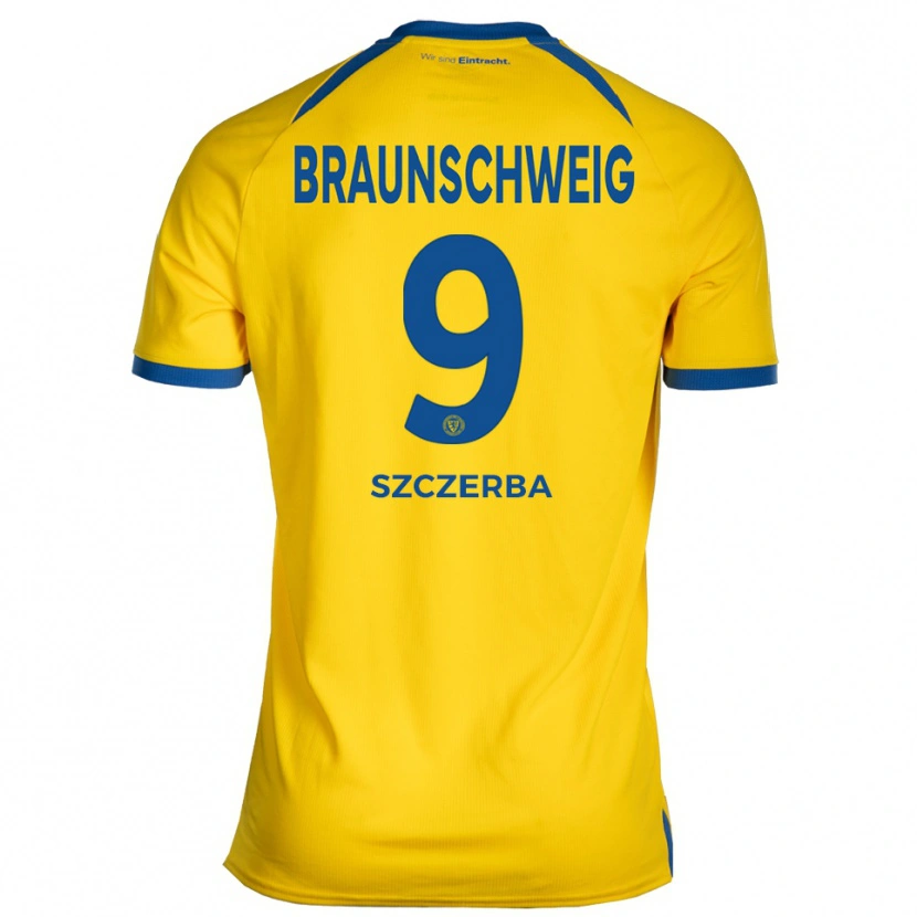 Danxen Damen Kacper Szczerba #9 Gelb Blau Heimtrikot Trikot 2025/26 T-Shirt Schweiz