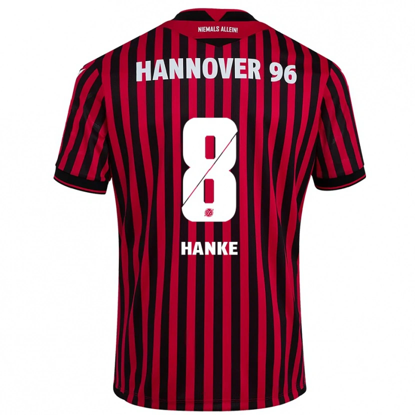 Danxen Damen Anton Hanke #8 Rot Schwarz Heimtrikot Trikot 2025/26 T-Shirt Schweiz