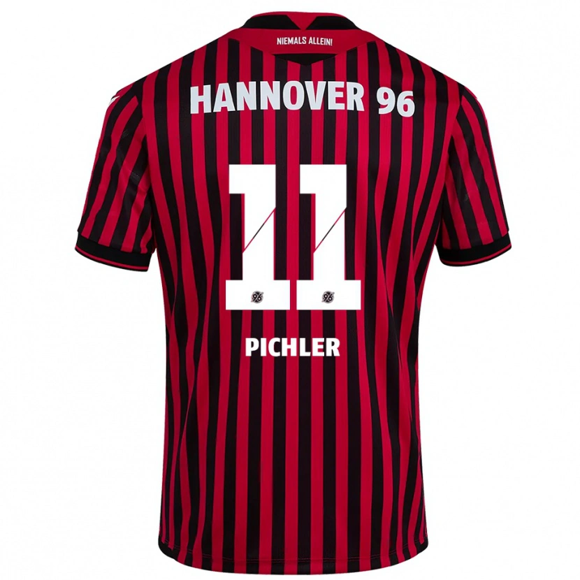 Danxen Damen Benedikt Pichler #11 Rot Schwarz Heimtrikot Trikot 2025/26 T-Shirt Schweiz