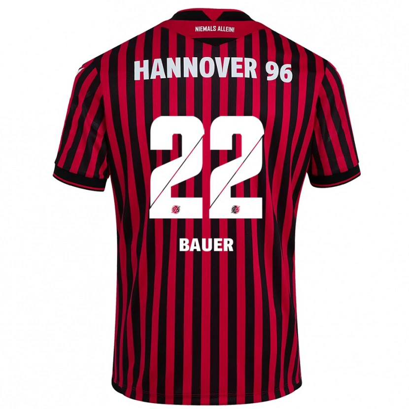 Danxen Damen Elias Bauer #22 Rot Schwarz Heimtrikot Trikot 2025/26 T-Shirt Schweiz