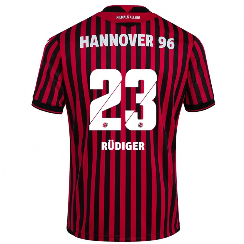 Danxen Damen Fin-Luca Rüdiger #23 Rot Schwarz Heimtrikot Trikot 2025/26 T-Shirt Schweiz