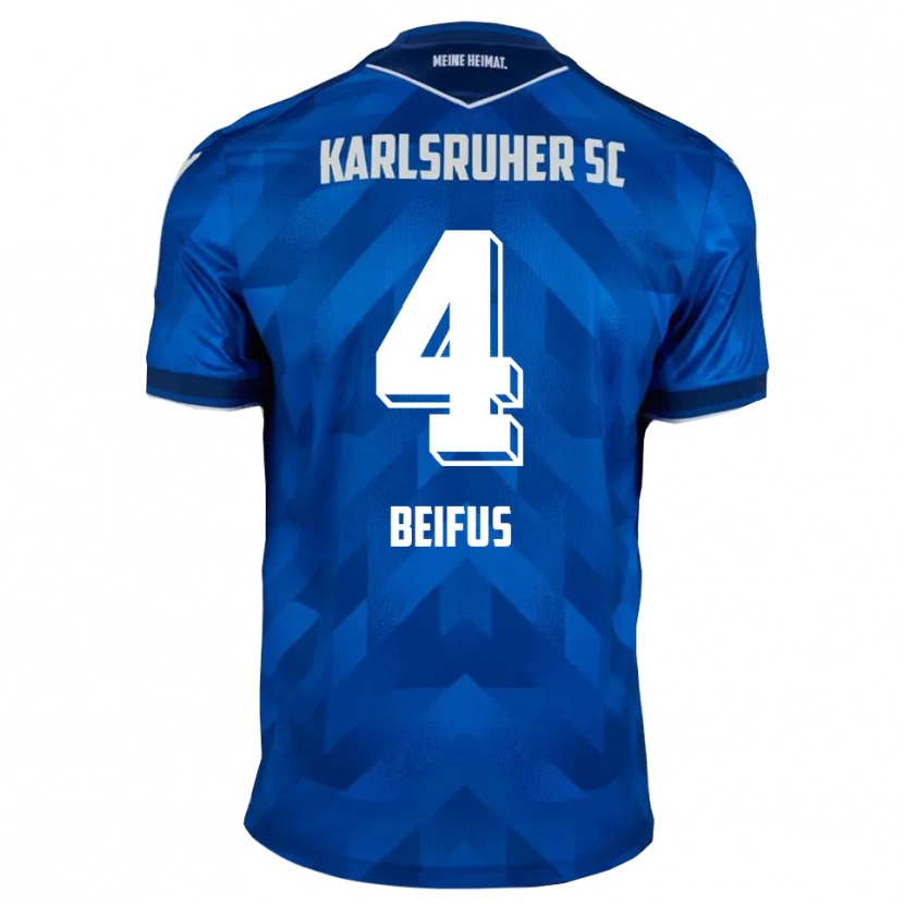 Danxen Damen Marcel Beifus #4 Blau Weiß Heimtrikot Trikot 2025/26 T-Shirt Schweiz