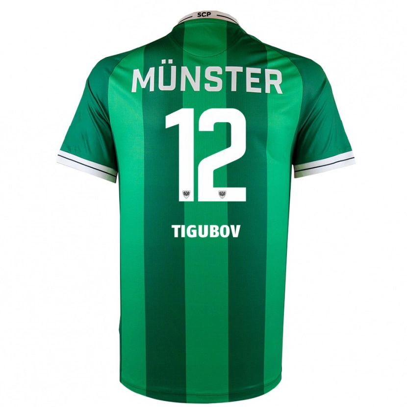 Danxen Damen Adrian Tigubov #12 Grün Weiß Heimtrikot Trikot 2025/26 T-Shirt Schweiz