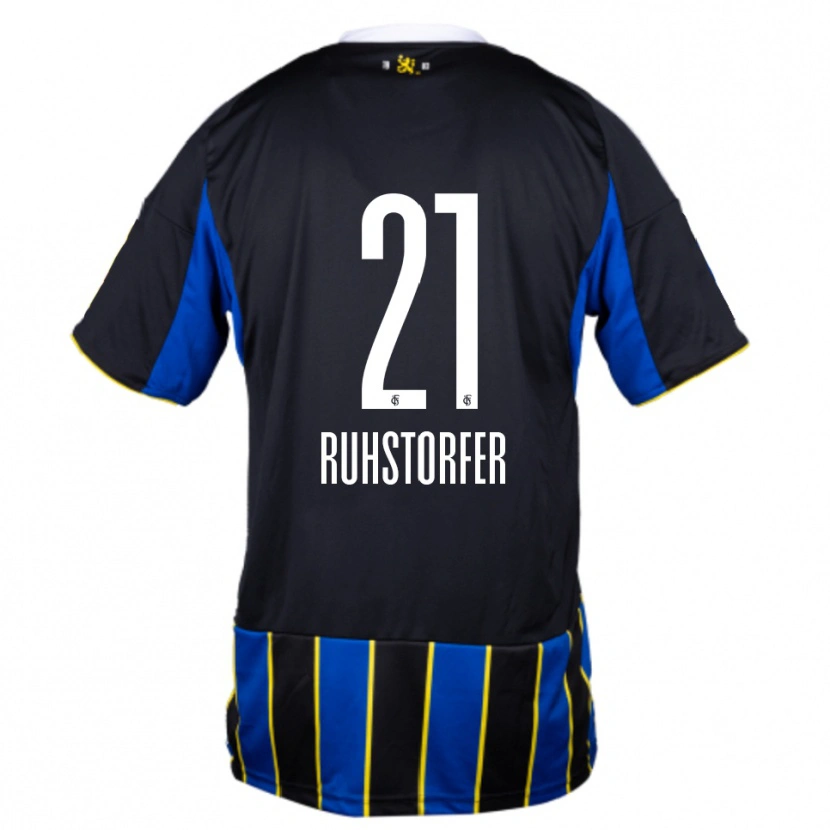 Danxen Damen Kimberly Ruhstorfer #21 Blau Schwarz Gelb Heimtrikot Trikot 2025/26 T-Shirt Schweiz