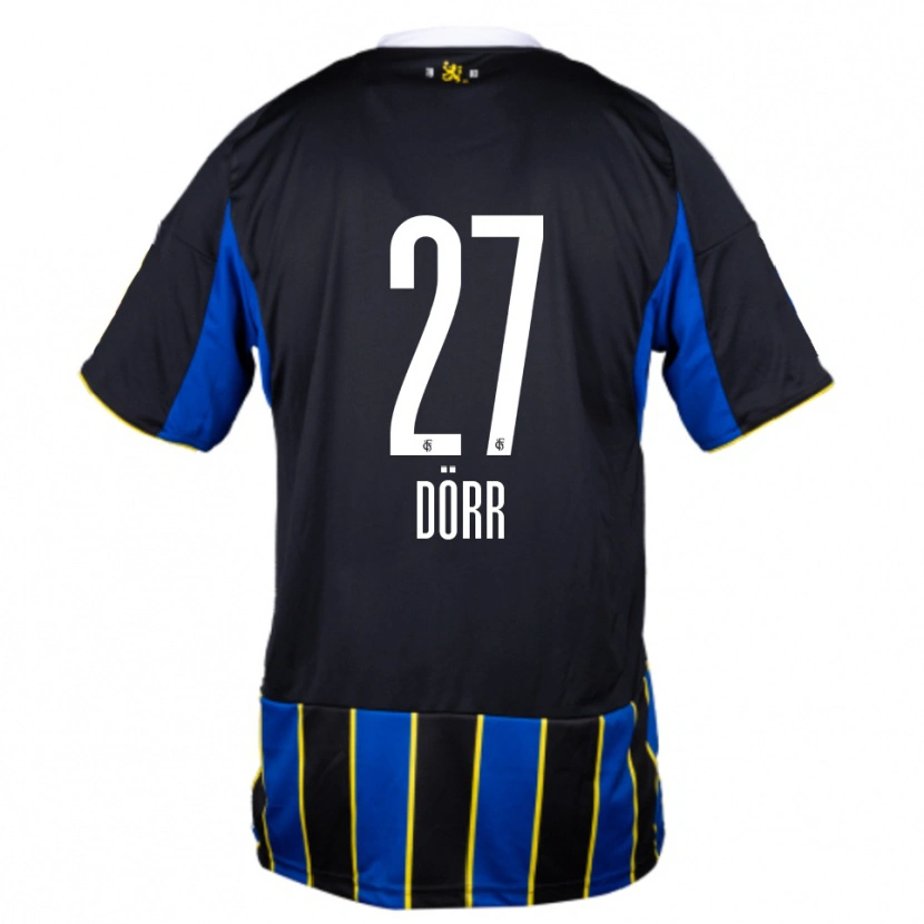 Danxen Damen Emma Dörr #27 Blau Schwarz Gelb Heimtrikot Trikot 2025/26 T-Shirt Schweiz