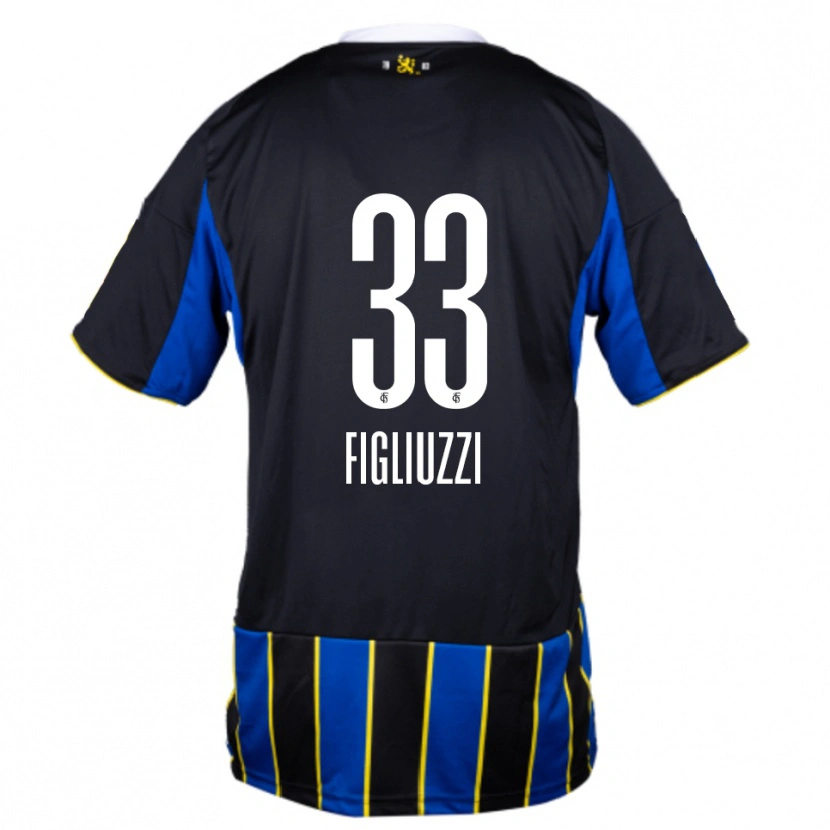 Danxen Damen Silvano Figliuzzi #33 Blau Schwarz Gelb Heimtrikot Trikot 2025/26 T-Shirt Schweiz