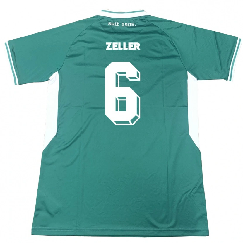Danxen Damen Lucas Zeller #6 Grün Weiß Heimtrikot Trikot 2025/26 T-Shirt Schweiz
