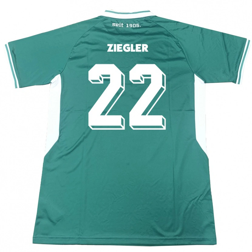 Danxen Damen Kevin Ziegler #22 Grün Weiß Heimtrikot Trikot 2025/26 T-Shirt Schweiz