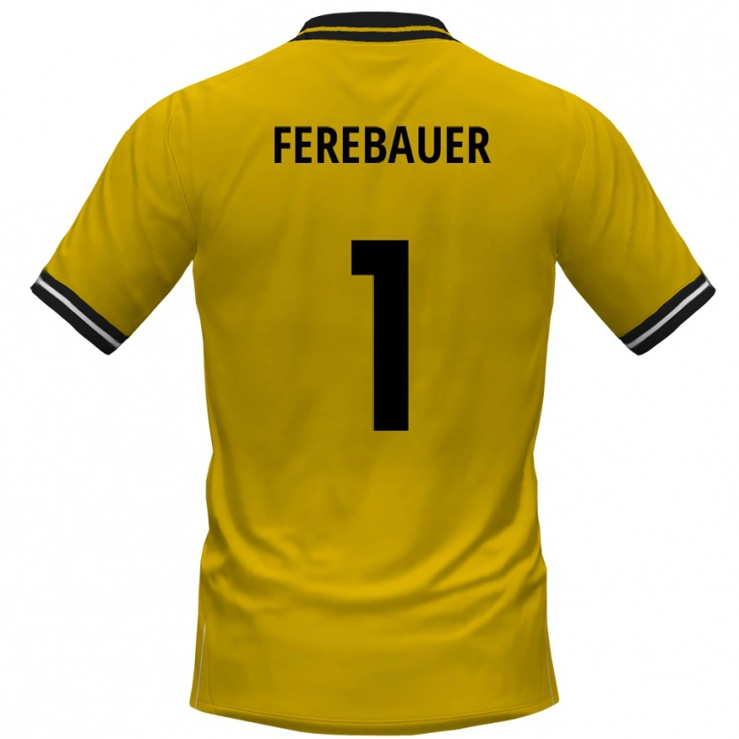 Danxen Damen Philipp Ferebauer #1 Gelb Schwarz Heimtrikot Trikot 2025/26 T-Shirt Schweiz