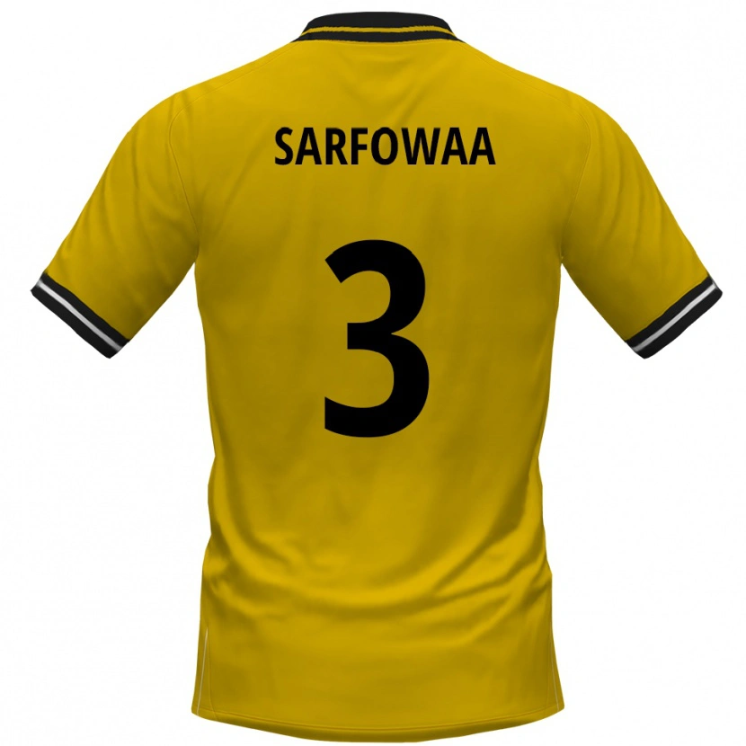 Danxen Damen Christian Sarfowaa #3 Gelb Schwarz Heimtrikot Trikot 2025/26 T-Shirt Schweiz