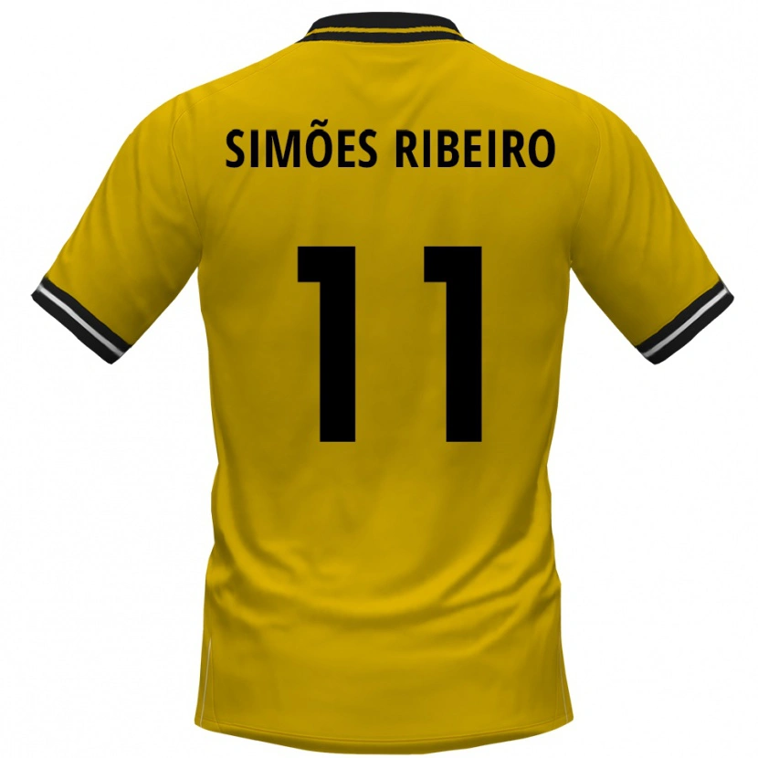 Danxen Damen Dominik Simões Ribeiro #11 Gelb Schwarz Heimtrikot Trikot 2025/26 T-Shirt Schweiz