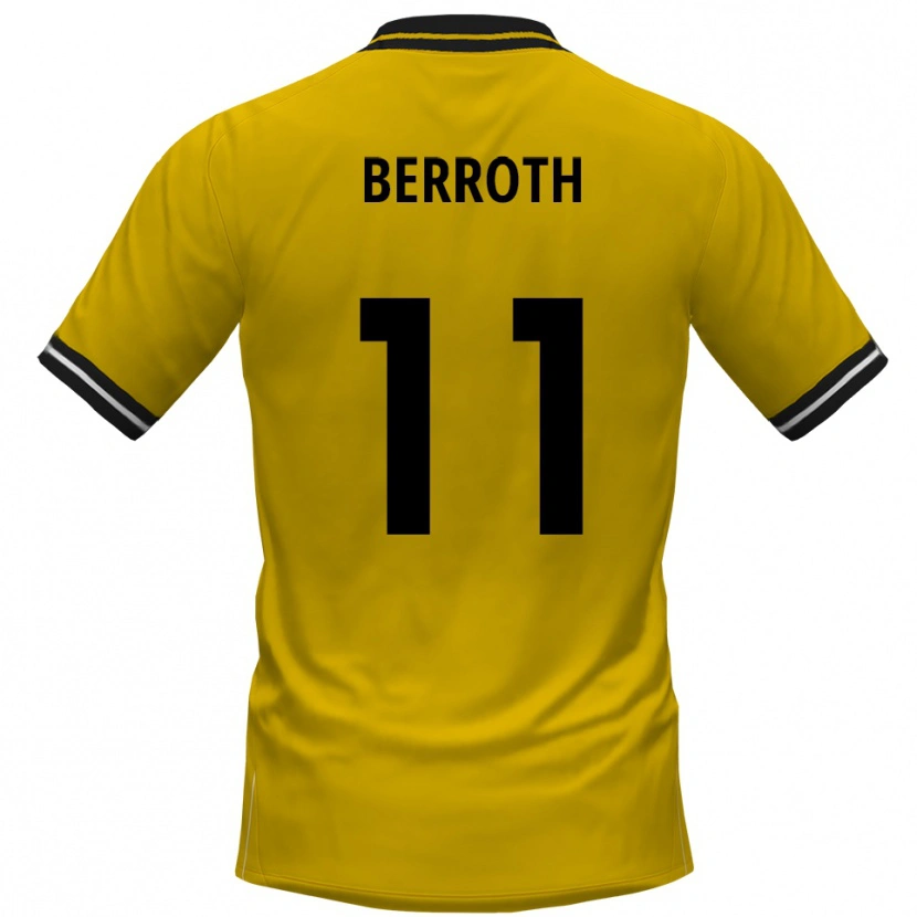 Danxen Damen Julius Berroth #11 Gelb Schwarz Heimtrikot Trikot 2025/26 T-Shirt Schweiz