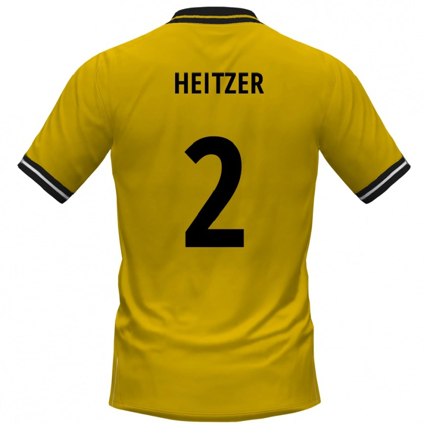 Danxen Damen Quentin Heitzer #2 Gelb Schwarz Heimtrikot Trikot 2025/26 T-Shirt Schweiz