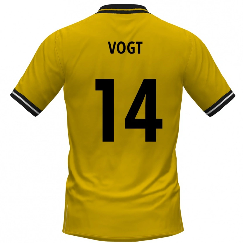 Danxen Damen Louis Vogt #14 Gelb Schwarz Heimtrikot Trikot 2025/26 T-Shirt Schweiz