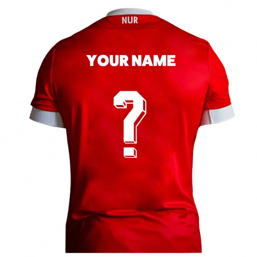 Danxen Damen Ihren Namen #0 Rot Weiß Heimtrikot Trikot 2025/26 T-Shirt Schweiz