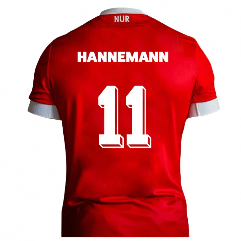 Danxen Damen Moritz Hannemann #11 Rot Weiß Heimtrikot Trikot 2025/26 T-Shirt Schweiz
