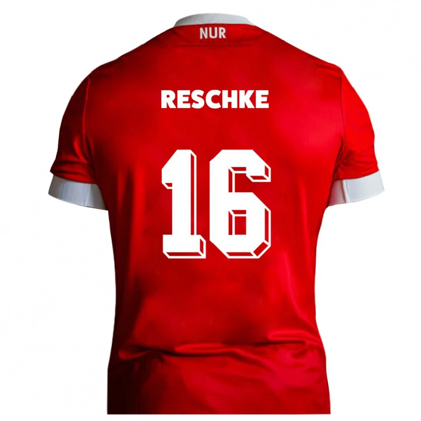 Danxen Damen Aaron Reschke #16 Rot Weiß Heimtrikot Trikot 2025/26 T-Shirt Schweiz